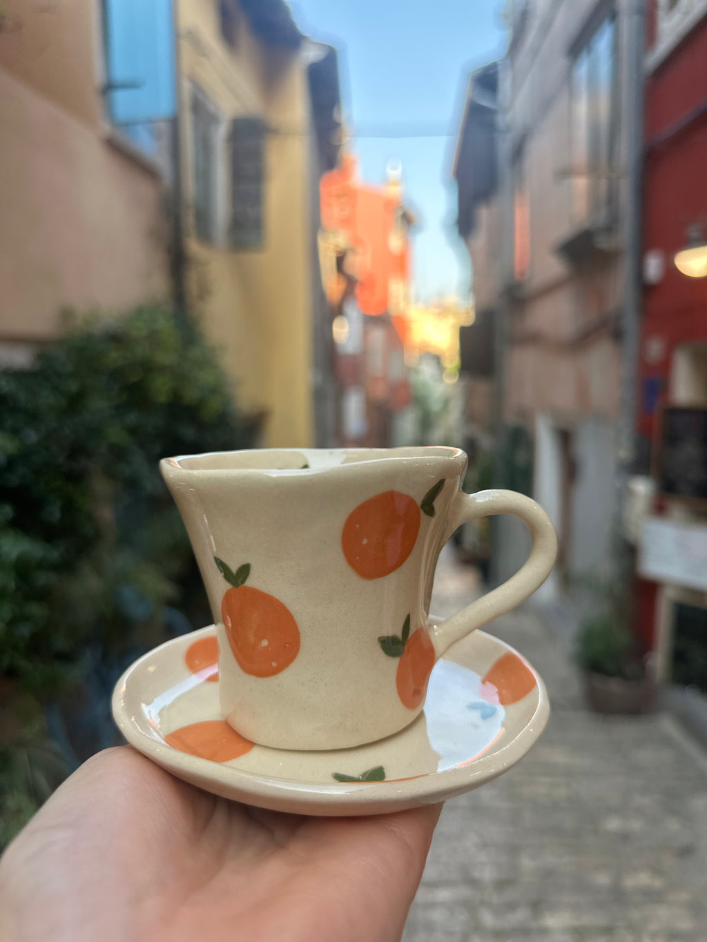 Espresso cup with a plate