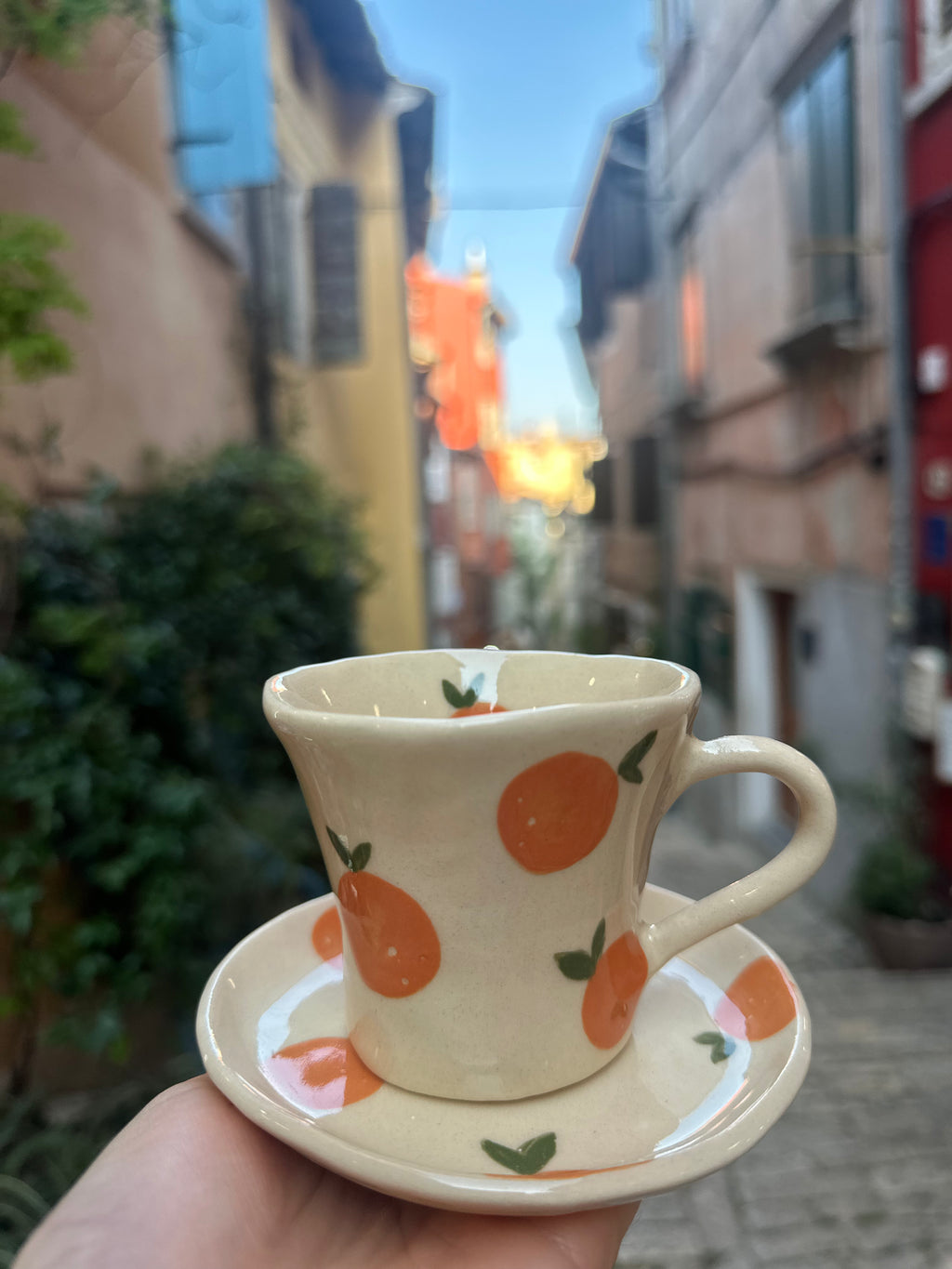 Espresso cup with a plate