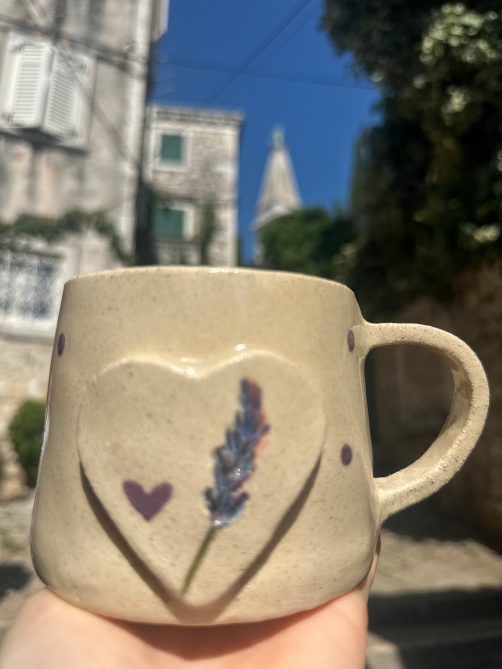 Big mug with lavanda